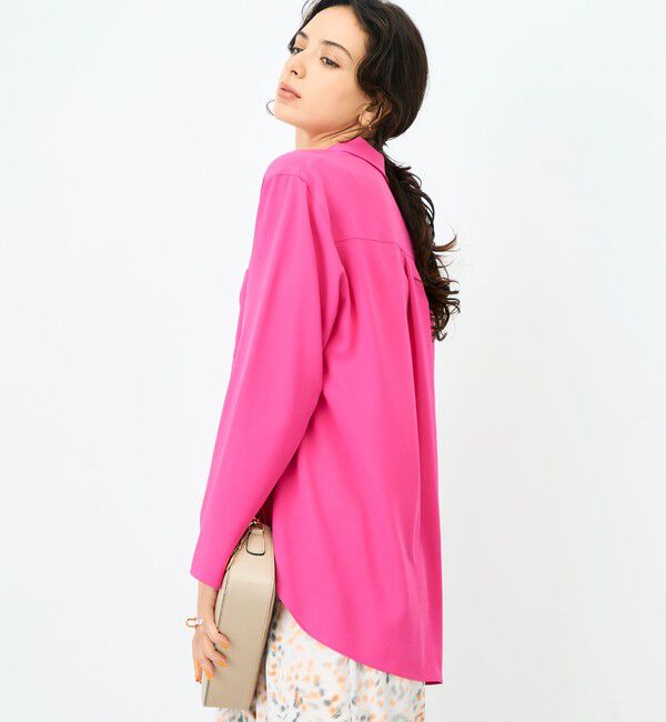 NOLLEY'S sophi「ドレープツイルオープンカラーシャツ」|シャツ・ブラウス|