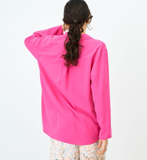 NOLLEY'S sophi「ドレープツイルオープンカラーシャツ」|シャツ・ブラウス|