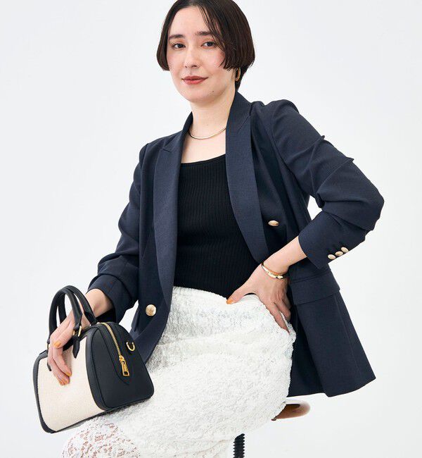 NOLLEY'S sophi「《セットアップ対応》ウォッシャブルスラブオックスダブルジャケット」|テーラードジャケット|