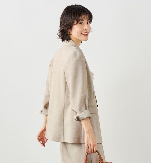 NOLLEY'S sophi「《セットアップ対応》ウォッシャブルスラブオックスダブルジャケット」|テーラードジャケット|