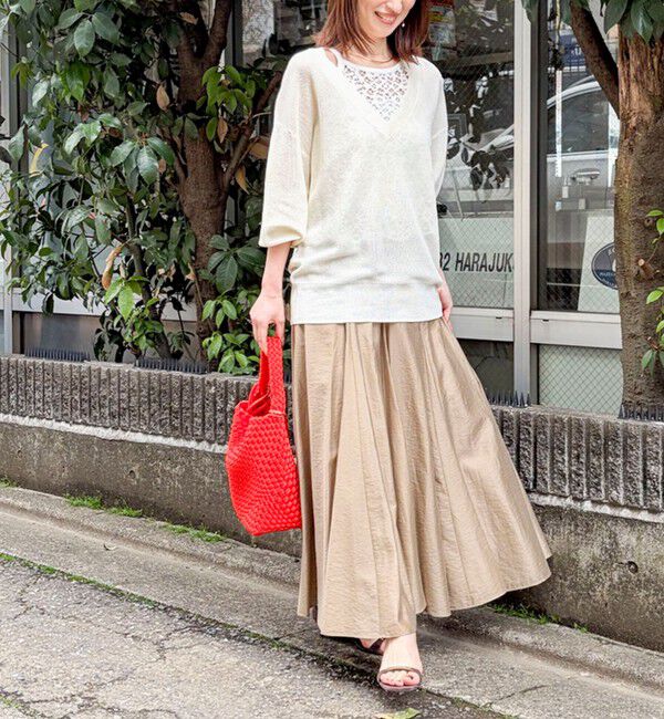 NOLLEY'S sophi「ウォッシャブルシアーボリュームフレアロングスカート」|フレア|