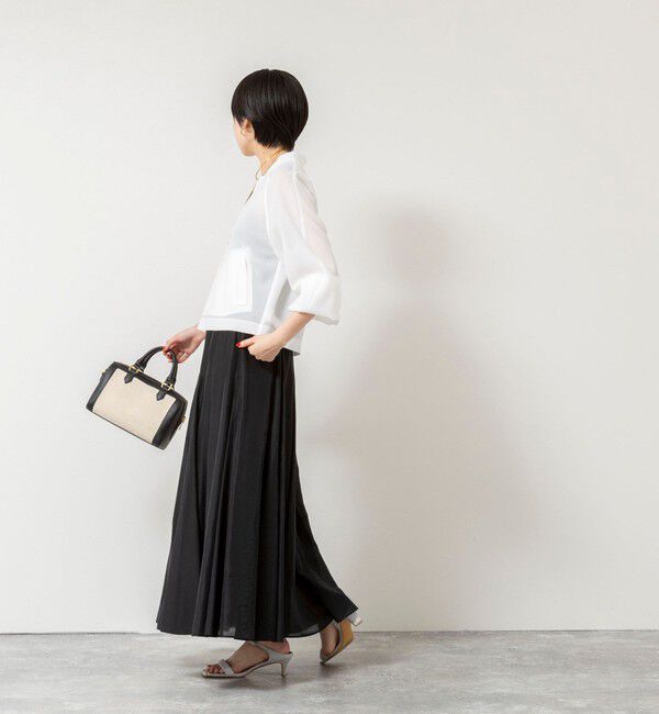 NOLLEY'S sophi「ウォッシャブルシアーボリュームフレアロングスカート」|フレア|