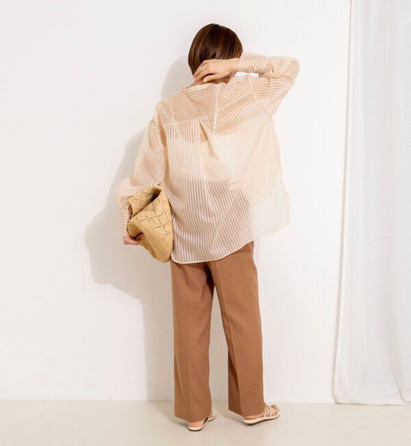 NOLLEY'S「ウォッシャブルサイドボタンシアーブラウス」|シャツ・ブラウス|