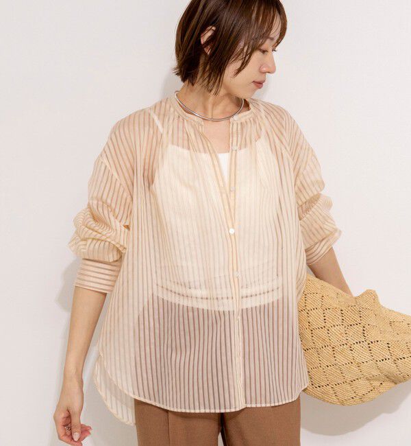 NOLLEY'S「ウォッシャブルサイドボタンシアーブラウス」|シャツ・ブラウス|
