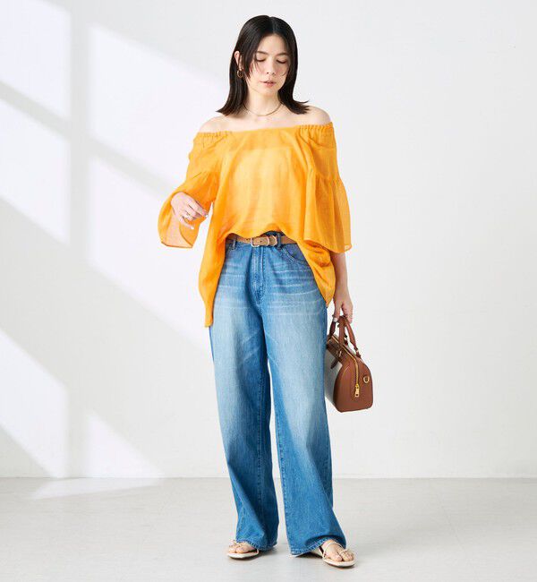 NOLLEY'S「ウォッシャブルシアーリネンカールマイヤー2WAYギャザーブラウス」|シャツ・ブラウス|