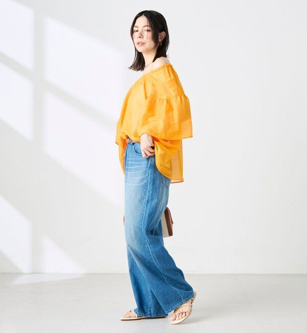 NOLLEY'S「ウォッシャブルシアーリネンカールマイヤー2WAYギャザーブラウス」|シャツ・ブラウス|