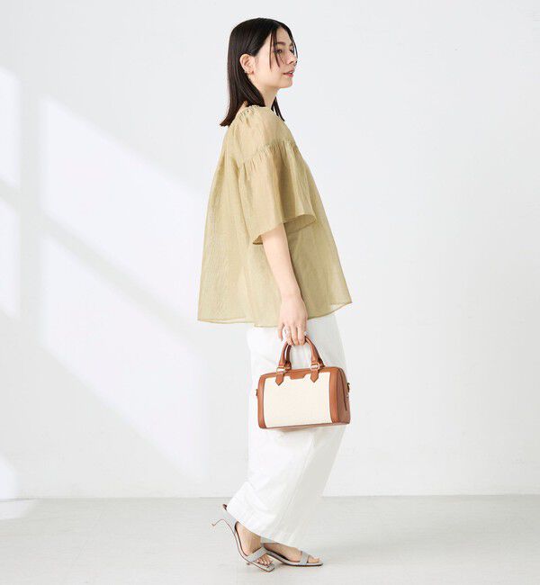 NOLLEY'S「ウォッシャブルシアーリネンカールマイヤー2WAYギャザーブラウス」|シャツ・ブラウス|