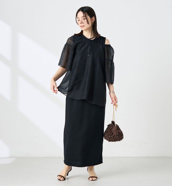 NOLLEY'S「ウォッシャブルシアーリネンカールマイヤー2WAYギャザーブラウス」|シャツ・ブラウス|