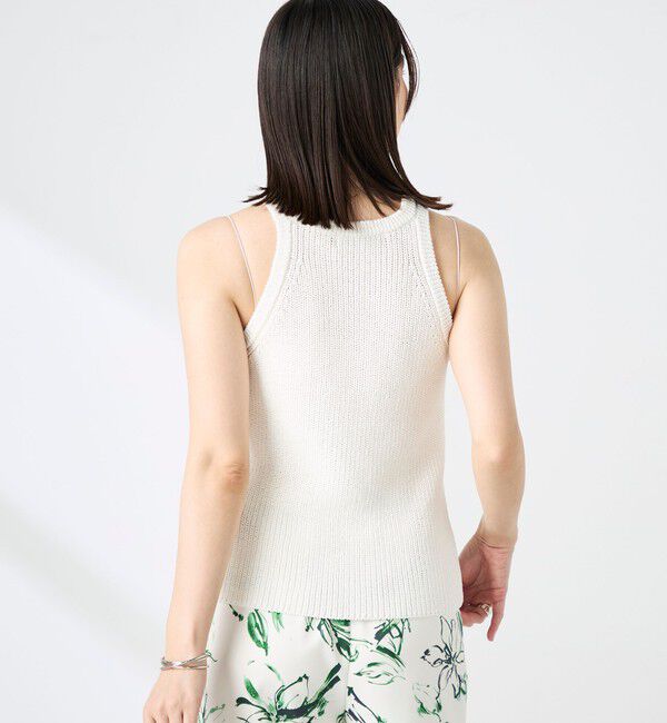 NOLLEY'S sophi「《手洗い可能》ペーパー混片畦アメスリタンクトップ」|ニット・セーター|
