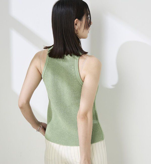 NOLLEY'S sophi「《手洗い可能》ペーパー混片畦アメスリタンクトップ」|ニット・セーター|