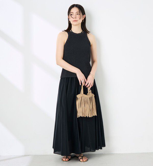 NOLLEY'S sophi「《手洗い可能》ペーパー混片畦アメスリタンクトップ」|ニット・セーター|