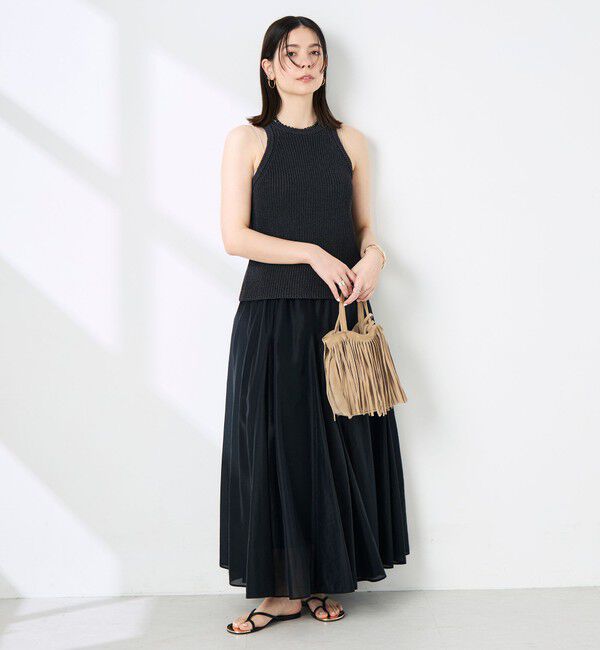 NOLLEY'S sophi「《手洗い可能》ペーパー混片畦アメスリタンクトップ」|ニット・セーター|