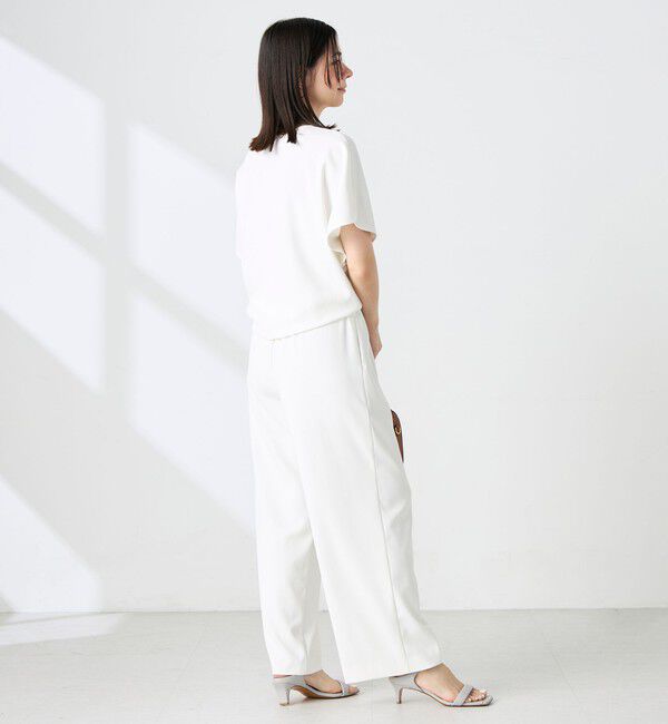 NOLLEY'S sophi「《セットアップ対応》ウォッシャブルツイルケープ風ブラウス」|シャツ・ブラウス|