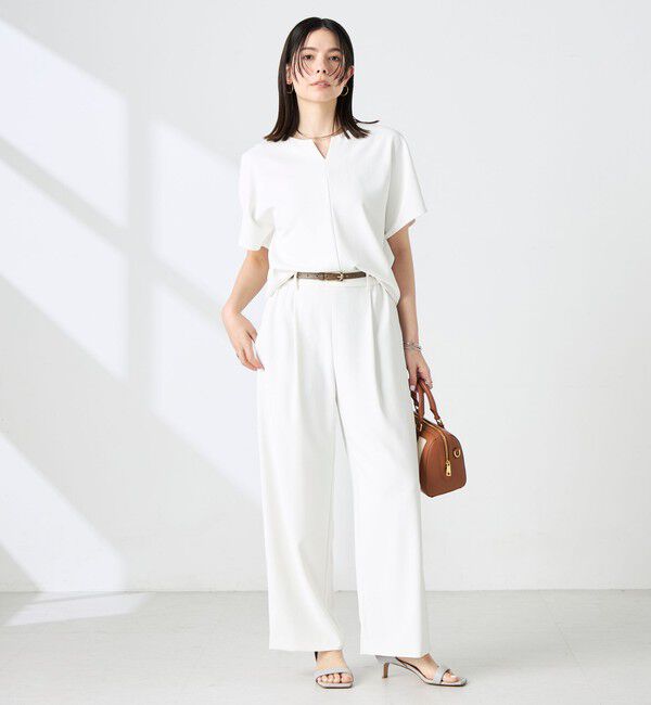 NOLLEY'S sophi「《セットアップ対応》ウォッシャブルツイルケープ風ブラウス」|シャツ・ブラウス|