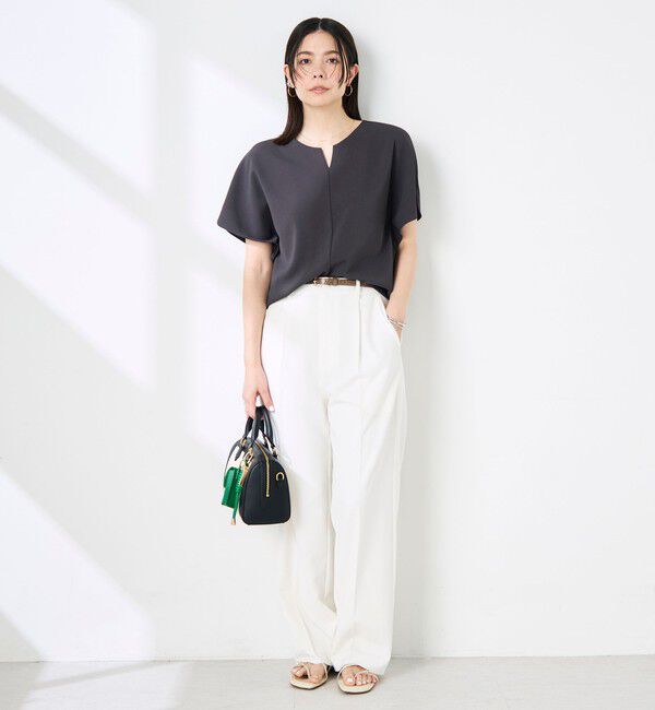 NOLLEY'S sophi「《セットアップ対応》ウォッシャブルツイルケープ風ブラウス」|シャツ・ブラウス|