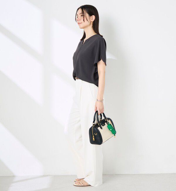 NOLLEY'S sophi「《セットアップ対応》ウォッシャブルツイルケープ風ブラウス」|シャツ・ブラウス|