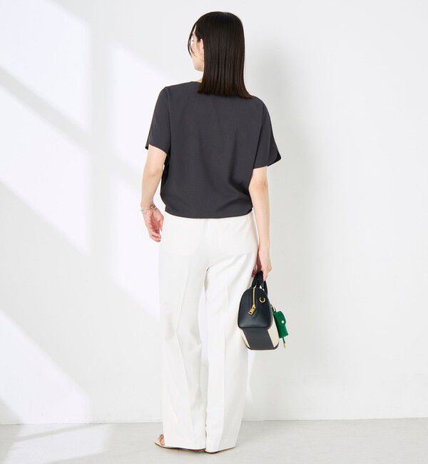 NOLLEY'S sophi「《セットアップ対応》ウォッシャブルツイルケープ風ブラウス」|シャツ・ブラウス|