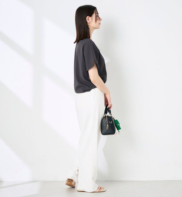 NOLLEY'S sophi「《セットアップ対応》ウォッシャブルツイルケープ風ブラウス」|シャツ・ブラウス|