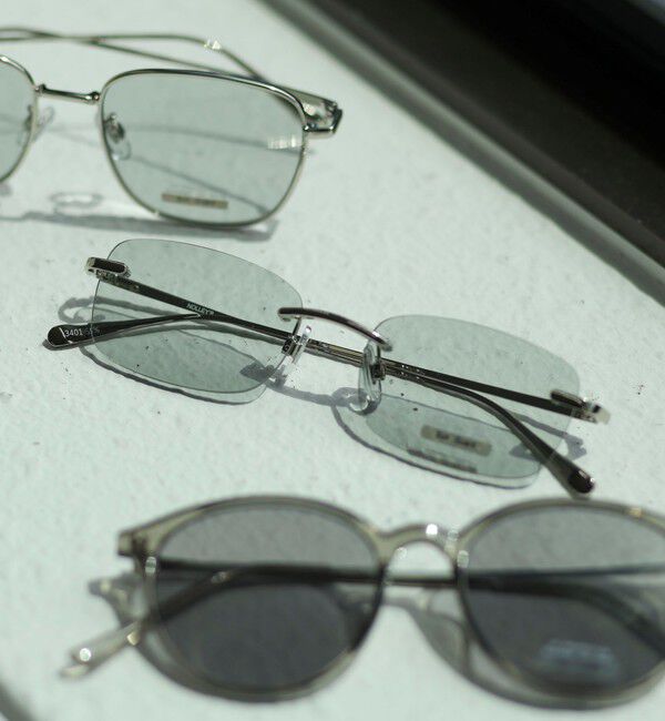 NOLLEY'S「リムレススクエアレンズサングラス」|サングラス|ライトグレー