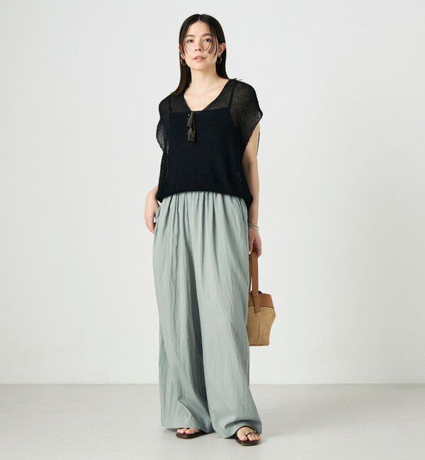 NOLLEY'S「【WEB＆一部店舗限定サイズ】ウォッシャブルソフトタイプライタータックギャザーワイドパンツ」|その他|