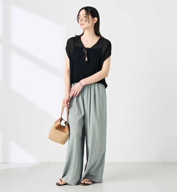 NOLLEY'S「【WEB＆一部店舗限定サイズ】ウォッシャブルソフトタイプライタータックギャザーワイドパンツ」|その他|