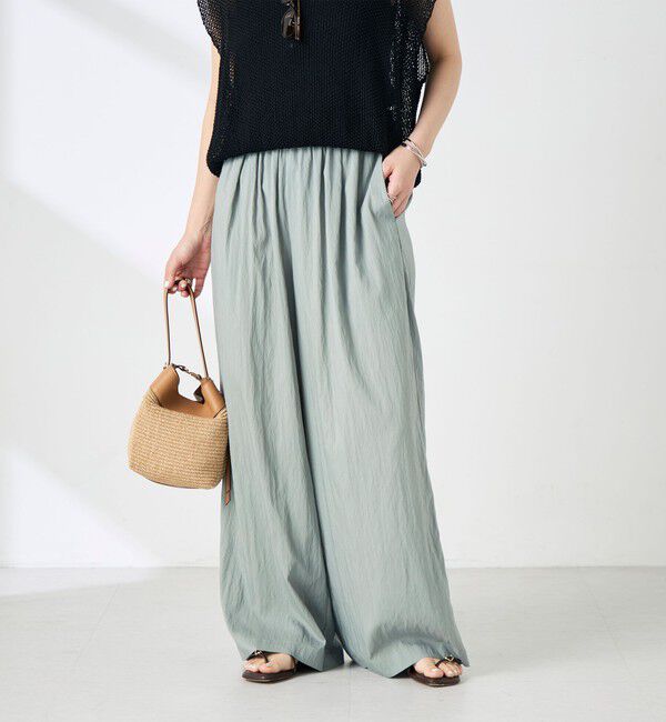 NOLLEY'S「【WEB＆一部店舗限定サイズ】ウォッシャブルソフトタイプライタータックギャザーワイドパンツ」|その他|