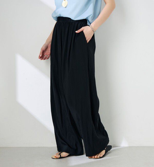 NOLLEY'S「【WEB＆一部店舗限定サイズ】ウォッシャブルソフトタイプライタータックギャザーワイドパンツ」|その他|