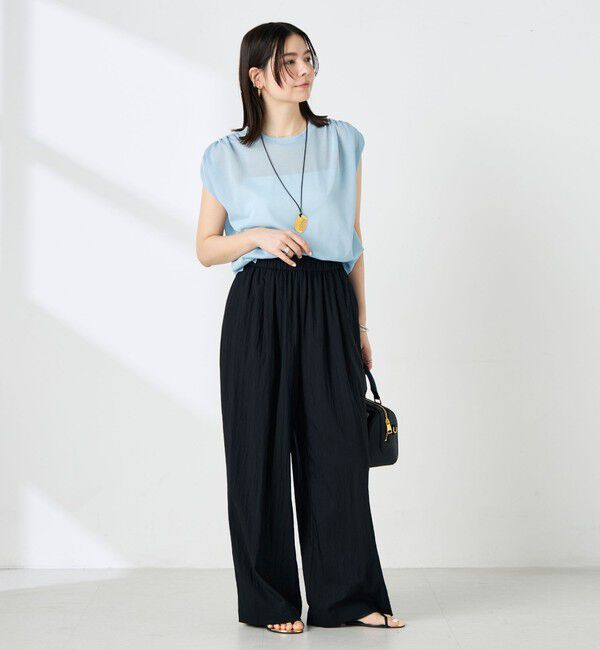 NOLLEY'S「【WEB＆一部店舗限定サイズ】ウォッシャブルソフトタイプライタータックギャザーワイドパンツ」|その他|