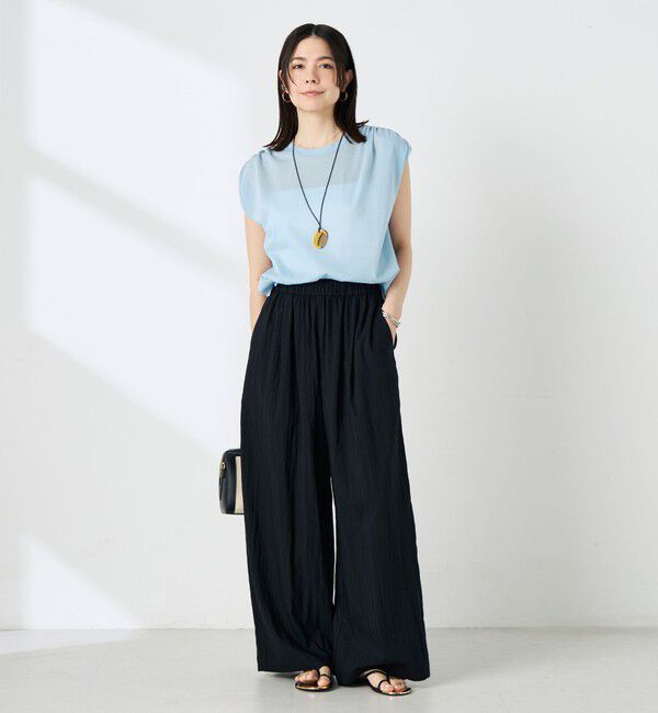 NOLLEY'S「【WEB＆一部店舗限定サイズ】ウォッシャブルソフトタイプライタータックギャザーワイドパンツ」|その他|