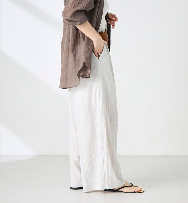 NOLLEY'S「【WEB＆一部店舗限定サイズ】ウォッシャブルソフトタイプライタータックギャザーワイドパンツ」|その他|