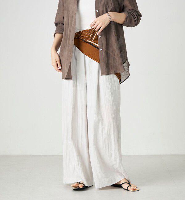 NOLLEY'S「【WEB＆一部店舗限定サイズ】ウォッシャブルソフトタイプライタータックギャザーワイドパンツ」|その他|