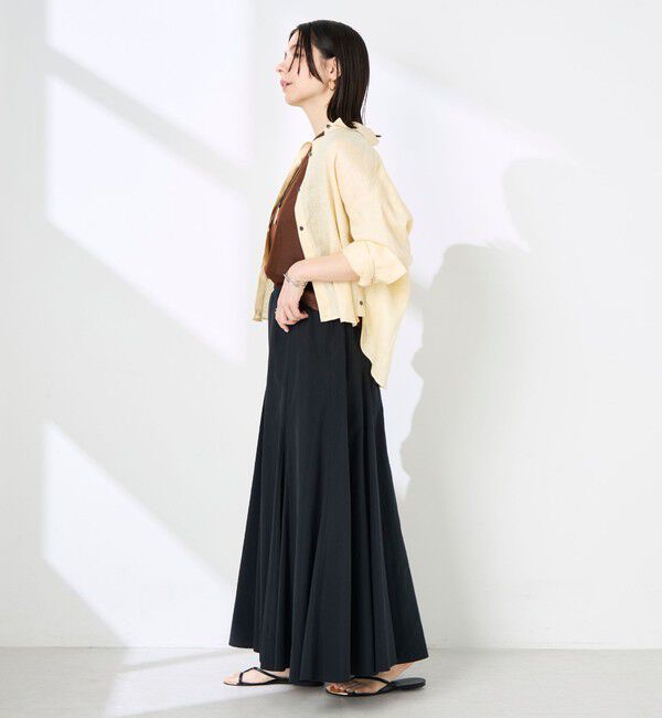 NOLLEY'S「ウォッシャブルシアードライコットンノースリーブプルオーバー」|Tシャツ・カットソー|