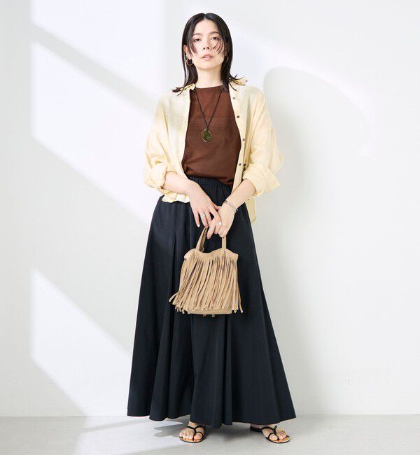 NOLLEY'S「ウォッシャブルシアードライコットンノースリーブプルオーバー」|Tシャツ・カットソー|