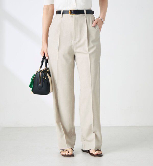 NOLLEY'S sophi「《セットアップ対応》ウォッシャブルドライツイルワイドパンツ」|その他|ベージュ