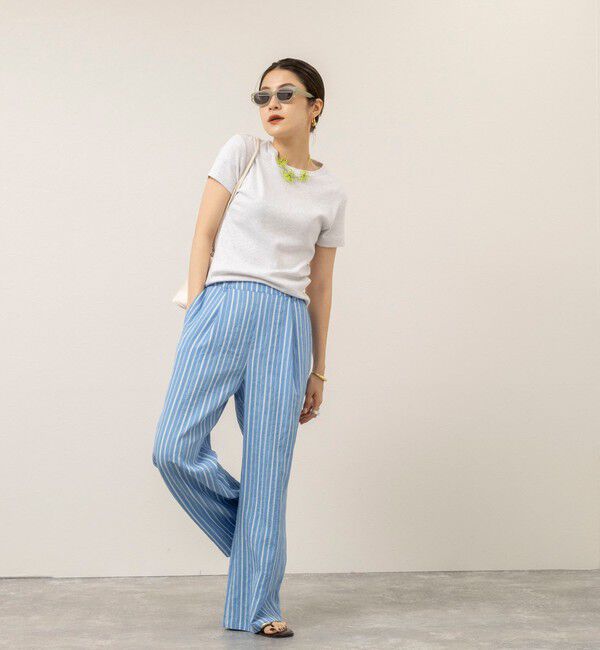 MAQWEL「【MAQWEL/マクウェル】ウォッシャブルストライプパンツ」|チノ|