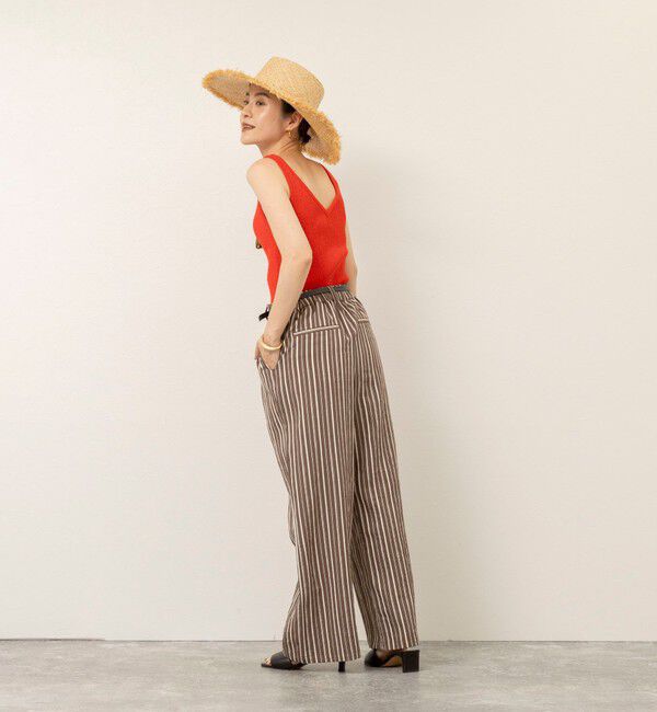 MAQWEL「【MAQWEL/マクウェル】ウォッシャブルストライプパンツ」|チノ|