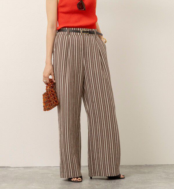 MAQWEL「【MAQWEL/マクウェル】ウォッシャブルストライプパンツ」|チノ|