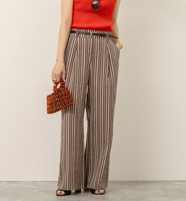 MAQWEL「【MAQWEL/マクウェル】ウォッシャブルストライプパンツ」|チノ|