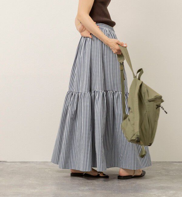 MAQWEL「【MAQWEL/マクウェル】ウォッシャブルチェックスカート」|フレア|