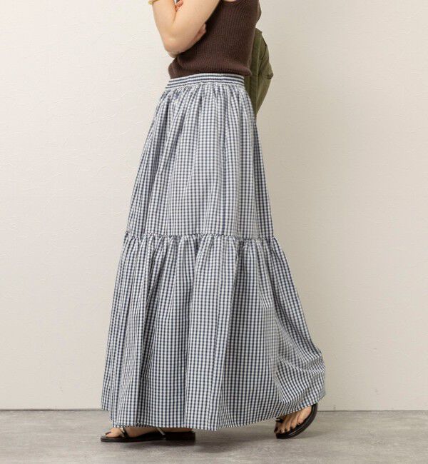 MAQWEL「【MAQWEL/マクウェル】ウォッシャブルチェックスカート」|フレア|