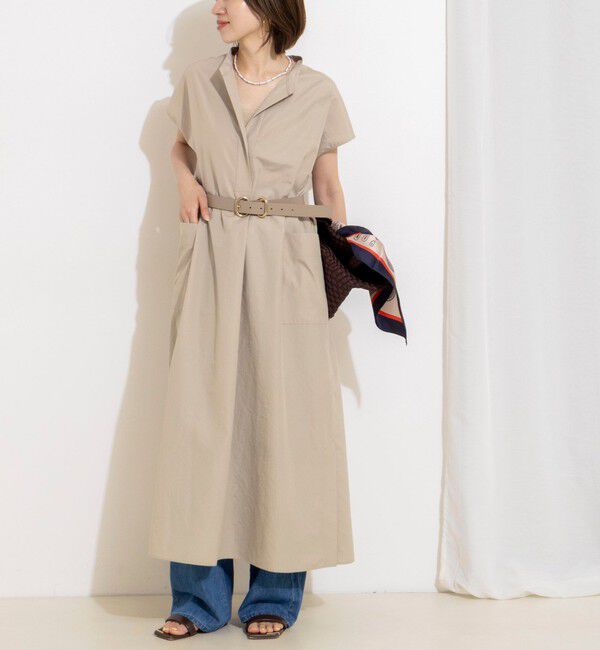 NOLLEY'S「【WEB＆一部店舗限定カラー】ウォッシャブルエクセルテックタンブラースタンドカラースキッパーワンピース」|ワンピース|ブラウンベージュ系2