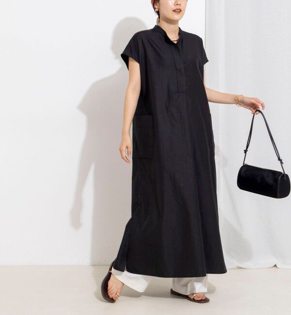 NOLLEY'S「【WEB＆一部店舗限定カラー】ウォッシャブルエクセルテックタンブラースタンドカラースキッパーワンピース」|ワンピース|ブラック