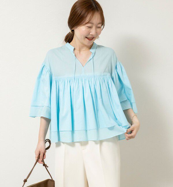 NOLLEY'S sophi「ウォッシャブルコットンティアードブラウス」|シャツ・ブラウス|