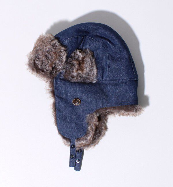 GLOSTER「【GLOSTER/グロスター】フライトキャップ 2WAY ナイロン/デニム」|キャップ・キャスケット|