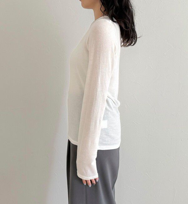 fredy emue「ウールブレンドシアーロンTシャツ」|Tシャツ・カットソー|