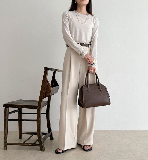 fredy emue「ウールブレンドシアーロンTシャツ」|Tシャツ・カットソー|