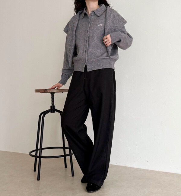 fredy emue「ニットシャツカーディガン バブーシュカ付き」|ニット・セーター|