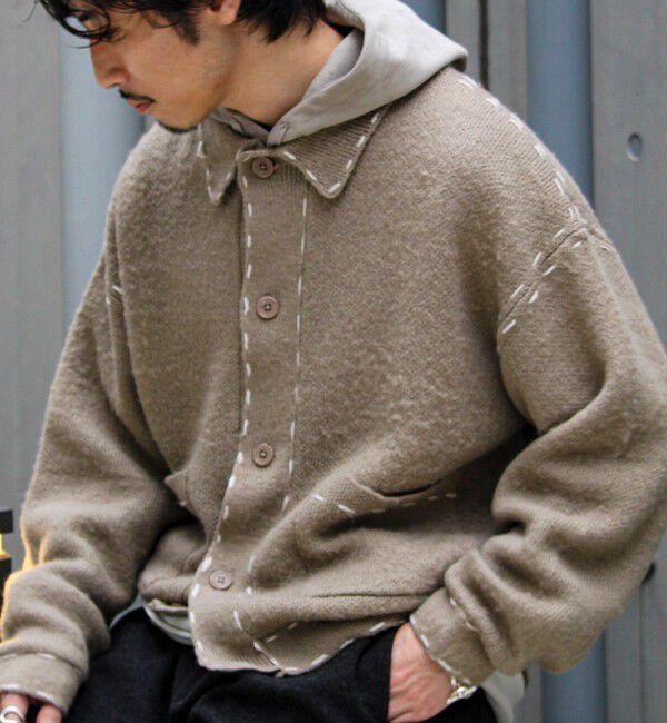 GLOSTER「【ユニセックス対応】ハンドステッチニットジャケット」|カーディガン|