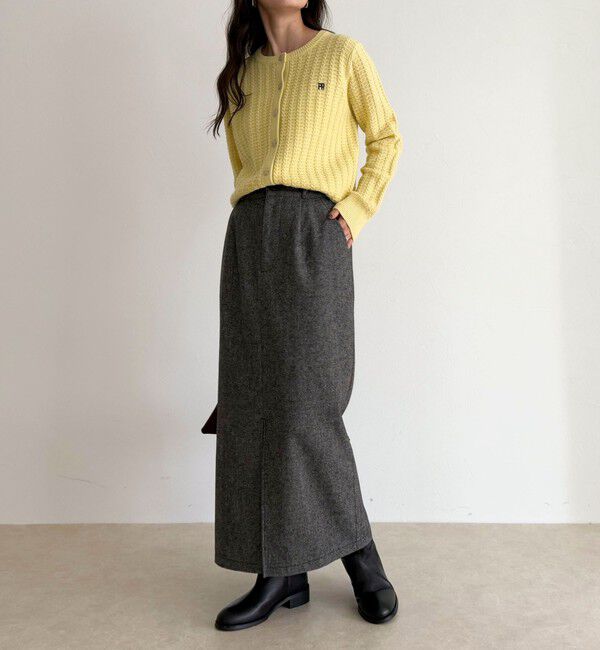 fredy emue「FR刺繍ケーブル柄ニットカーディガン」|ニット・セーター|