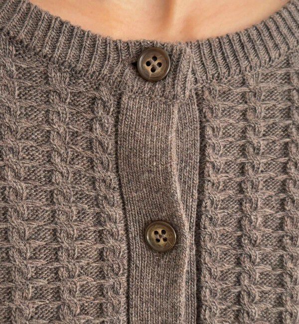 fredy emue「FR刺繍ケーブル柄ニットカーディガン」|ニット・セーター|